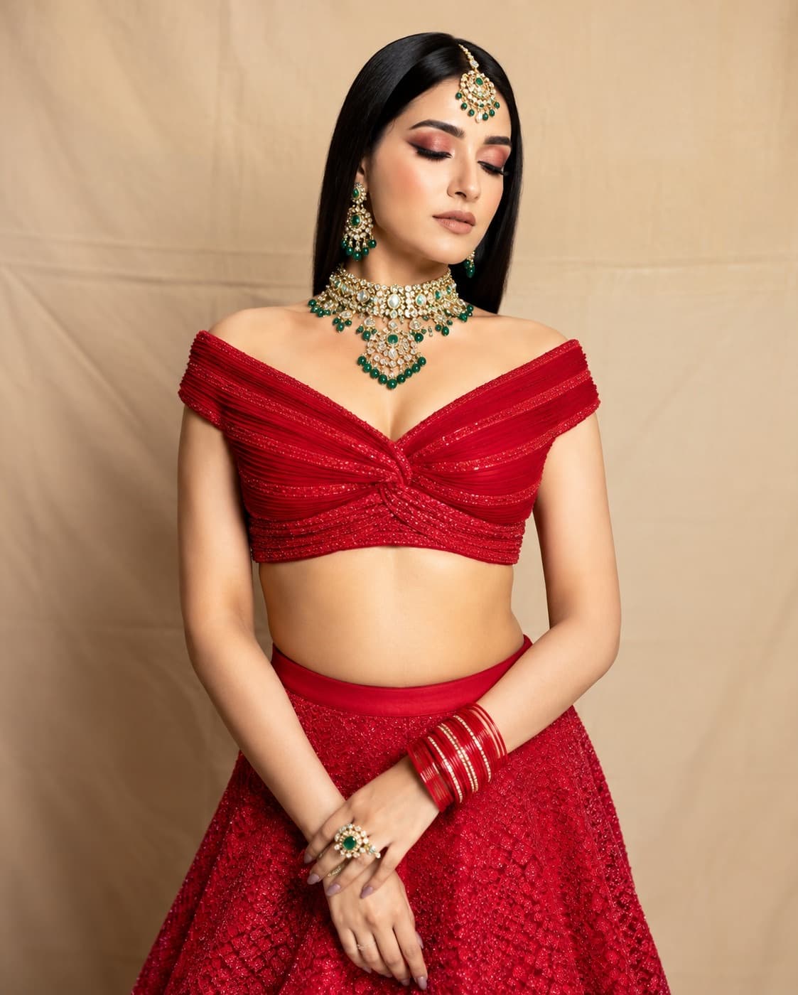 Off-shoulder glam